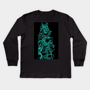 Hands... : Cyan Kids Long Sleeve T-Shirt